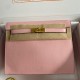 Hermes Kelly Danse II Handmade Bag In Rose Sakura Evercolor Calfskin