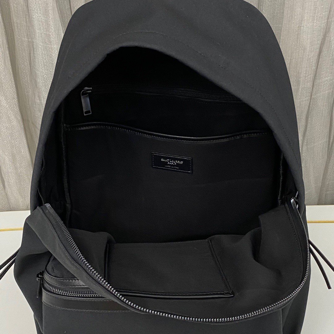 Saint Laurent City Backpacks In Black Canvas