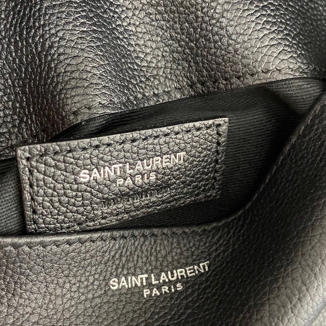 Saint Laurent Sac De Jour Backpack In Black Grained Leather