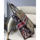 Dior Large Book Tote Bag In Multicolor Dior Flowers Embroidery