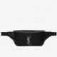 Saint Laurent Cassandre Belt Bag In Black Lambskin