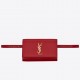 Saint Laurent Kate Belt Bag In Red Calfskin