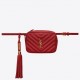 Saint Laurent Lou Belt Bag In Red Quilted Calfskin