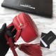 Saint Laurent Lou Belt Bag In Red Quilted Calfskin