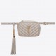 Saint Laurent Lou Belt Bag In White Quilted Calfskin