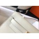 Hermes Kelly Pochette Clutch Bag In Craie Epsom Leather