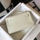 Hermes Kelly Pochette Clutch Bag In Craie Epsom Leather