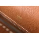 Hermes Kelly Pochette Clutch Bag In Gold Epsom Leather