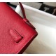 Hermes Kelly Pochette Clutch Bag In Red Epsom Leather