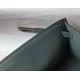 Hermes Kelly Pochette Clutch Bag In Vert Amande Epsom Leather