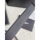 Saint Laurent Cassandre Square Buckle Belt 30MM In Black Leather