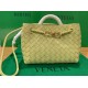 Bottega Veneta Small Andiamo Bag In Ice Cream Intrecciato Lambskin