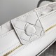 Bottega Veneta Small Andiamo Bag In White Intrecciato Lambskin