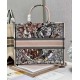 Dior Large Book Tote Bag In Multicolor La Force Embroidery