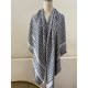 Dior Oblique Denim Shawl in Denim Blue Wool and Cashmere