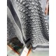 Dior D-Oblique Shawl in Grey Wool and Cotton