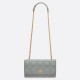 Dior Caro Belt Pouch with Chain In Grey Calfskin