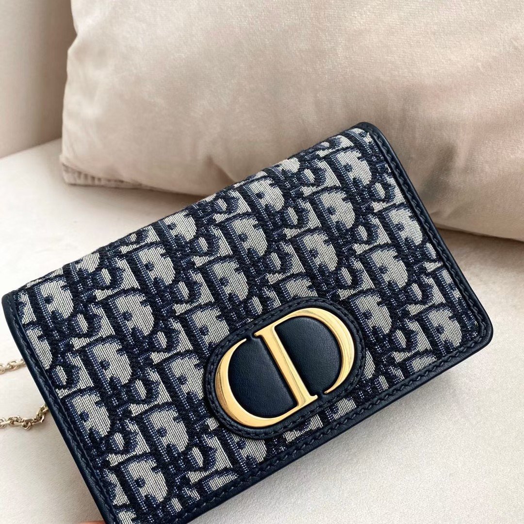 Dior 30 Montaigne 2 In 1 Belt Pouch In Blue Oblique Canvas