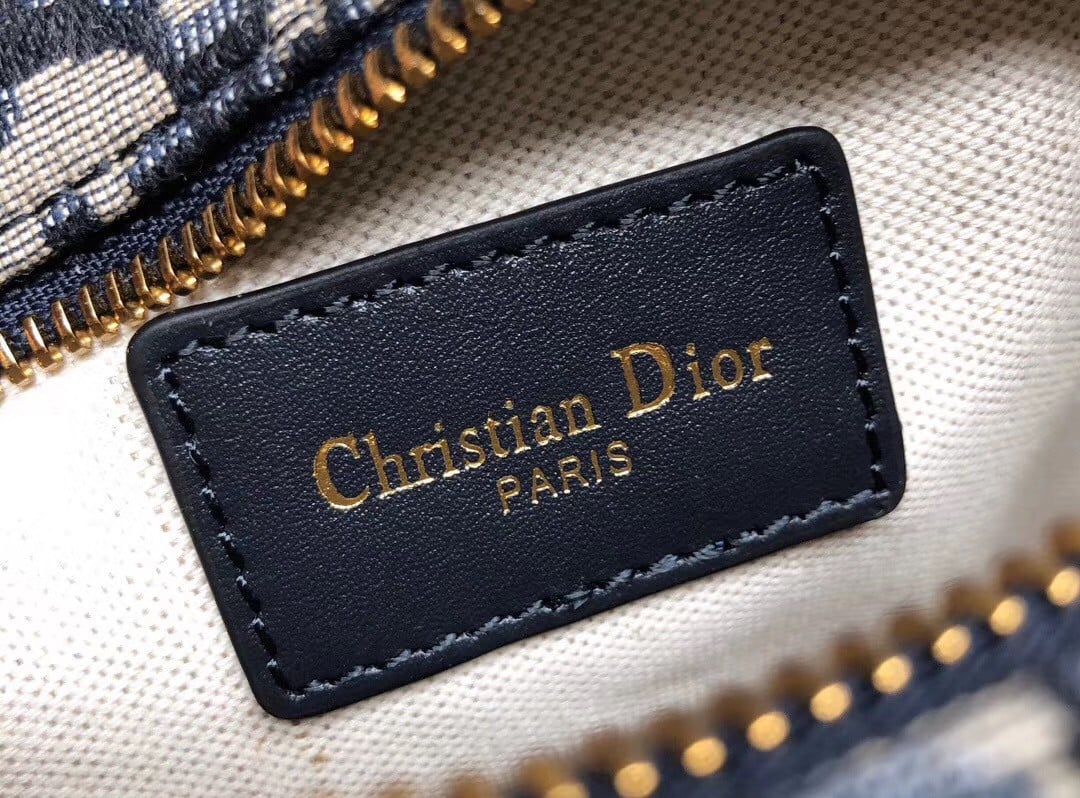 Dior Belt Pouch In Blue Oblique Canvas