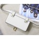 Dior Saddle Belt Bag In White Grained Calfskin