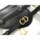 Dior Saddle Belt Pouch In Black Smooth Calfskin