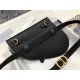 Dior Saddle Belt Pouch In Black Grained Calfskin