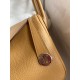 Hermes Lindy 26 Handmade Bag In Biscuit Clemence Leather