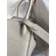 Hermes Lindy 26 Handmade Bag In Beton Clemence Leather