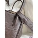 Hermes Lindy 26 Handmade Bag In Ebene Clemence Leather