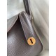 Hermes Lindy 26 Handmade Bag In Ebene Clemence Leather