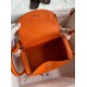 Hermes Lindy 26 Handmade Bag In Orange Clemence Leather