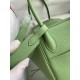 Hermes Lindy 26 Handmade Bag In Vert Cypres Clemence Leather