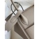 Hermes Lindy 26 Handmade Bag In Gris Asphalt Evercolor Leather