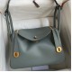 Hermes Lindy 26 Handmade Bag In Vert Amande Evercolor Leather