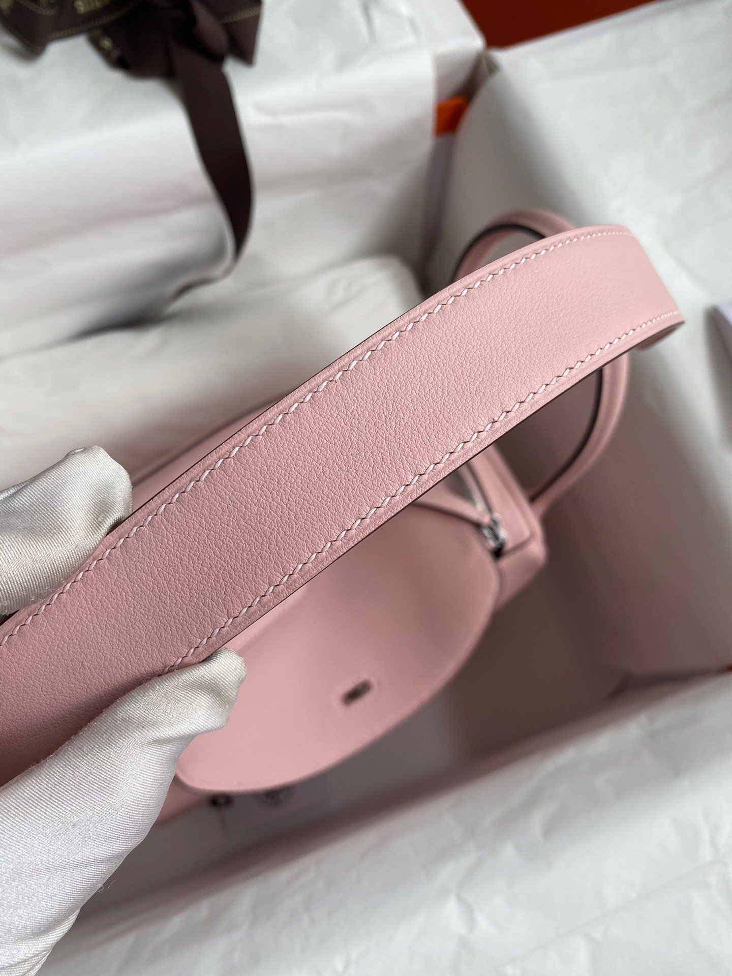 Hermes Lindy 26 Handmade Bag In Rose Sakura Swift Calfskin