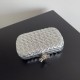 Bottega Veneta Knot Minaudiere Clutch In Silver Intreccio laminated Leather