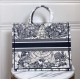 Dior Large Book Tote Bag In Around The World Embroidered Canvas