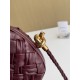 Bottega Veneta Knot Minaudiere On Strap In Barolo Foulard Intreccio