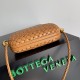 Bottega Veneta Knot Minaudiere On Strap In Camel Intreccio Lambskin