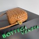 Bottega Veneta Knot Minaudiere On Strap In Camel Intreccio Lambskin