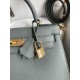 Hermes Kelly Sellier 28 Handmade Bag In Vert Amande Epsom Calfskin