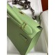 Hermes Kelly Sellier 28 Handmade Bag In Vert Criquet Epsom Calfskin