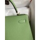 Hermes Kelly Sellier 28 Handmade Bag In Vert Criquet Epsom Calfskin