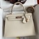 Hermes Kelly Sellier 28 Handmade Bag In Craie Evercolor Calfskin