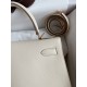 Hermes Kelly Sellier 28 Handmade Bag In Craie Evercolor Calfskin