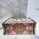 Dior Large Book Tote Bag In Multicolor Lights Embroidery