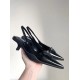 Prada Slingback Pumps In Black Brushed Leather