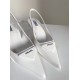 Prada Slingback Pumps In White Brushed Leather