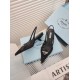 Prada Slingback Pumps In Mesh Fabric