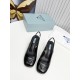 Prada Slingbacks Pumps 75mm In Black Patent Leather